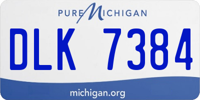 MI license plate DLK7384