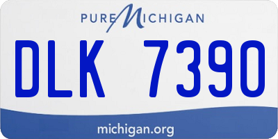 MI license plate DLK7390