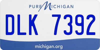 MI license plate DLK7392