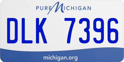 MI license plate DLK7396