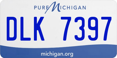 MI license plate DLK7397