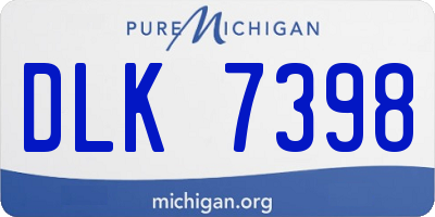 MI license plate DLK7398
