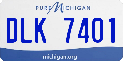 MI license plate DLK7401
