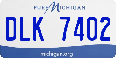 MI license plate DLK7402