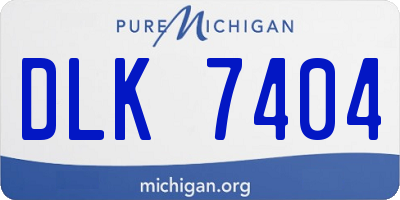 MI license plate DLK7404
