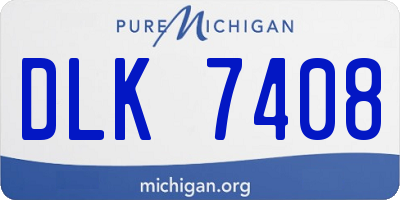 MI license plate DLK7408