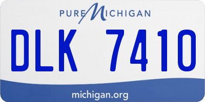 MI license plate DLK7410