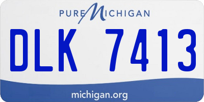 MI license plate DLK7413