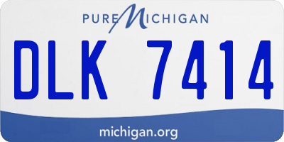 MI license plate DLK7414