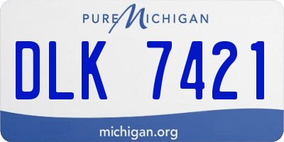 MI license plate DLK7421