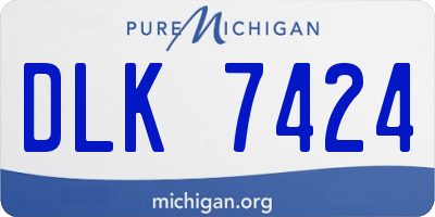 MI license plate DLK7424