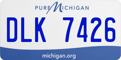 MI license plate DLK7426
