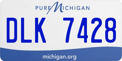 MI license plate DLK7428