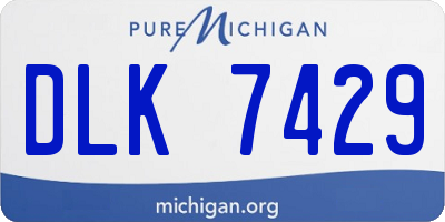 MI license plate DLK7429