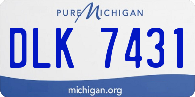 MI license plate DLK7431