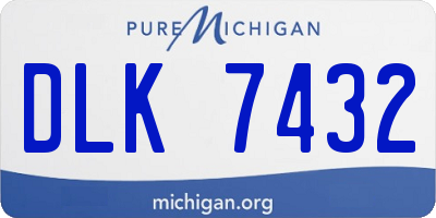 MI license plate DLK7432