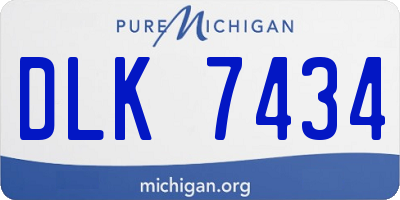 MI license plate DLK7434