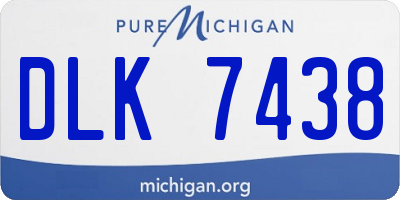 MI license plate DLK7438