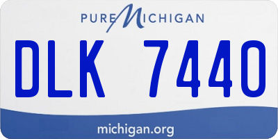 MI license plate DLK7440