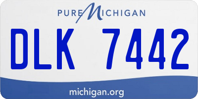 MI license plate DLK7442