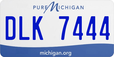 MI license plate DLK7444