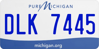 MI license plate DLK7445