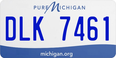 MI license plate DLK7461