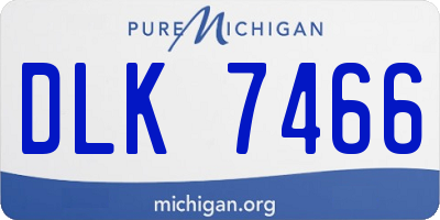 MI license plate DLK7466