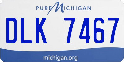 MI license plate DLK7467