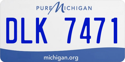 MI license plate DLK7471