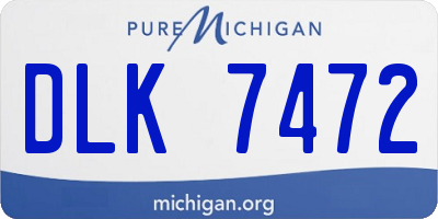 MI license plate DLK7472