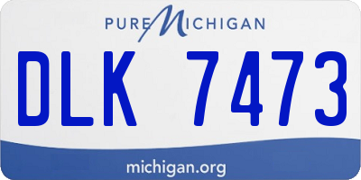 MI license plate DLK7473