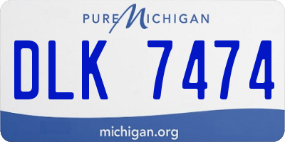MI license plate DLK7474