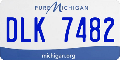 MI license plate DLK7482