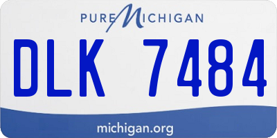 MI license plate DLK7484