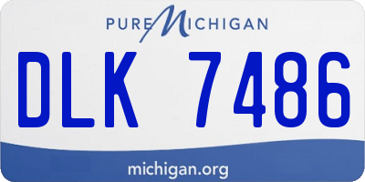 MI license plate DLK7486