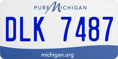 MI license plate DLK7487