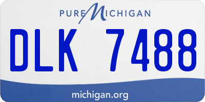 MI license plate DLK7488