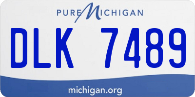 MI license plate DLK7489