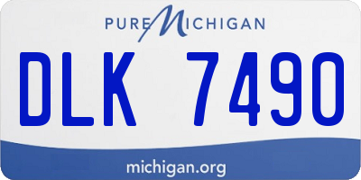 MI license plate DLK7490