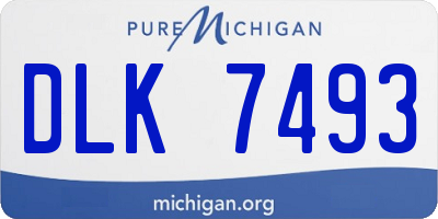 MI license plate DLK7493