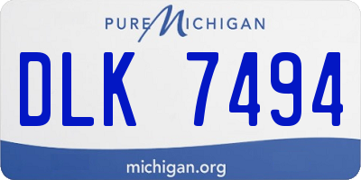 MI license plate DLK7494