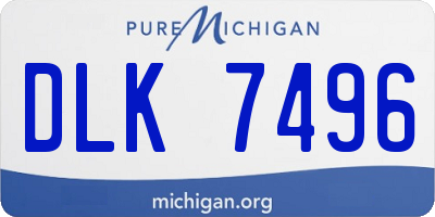 MI license plate DLK7496