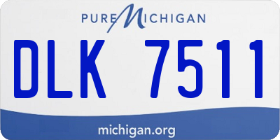 MI license plate DLK7511