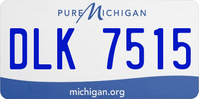 MI license plate DLK7515