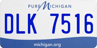 MI license plate DLK7516