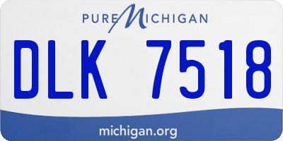 MI license plate DLK7518