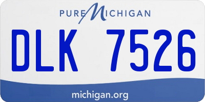 MI license plate DLK7526
