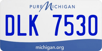 MI license plate DLK7530