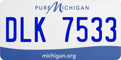 MI license plate DLK7533